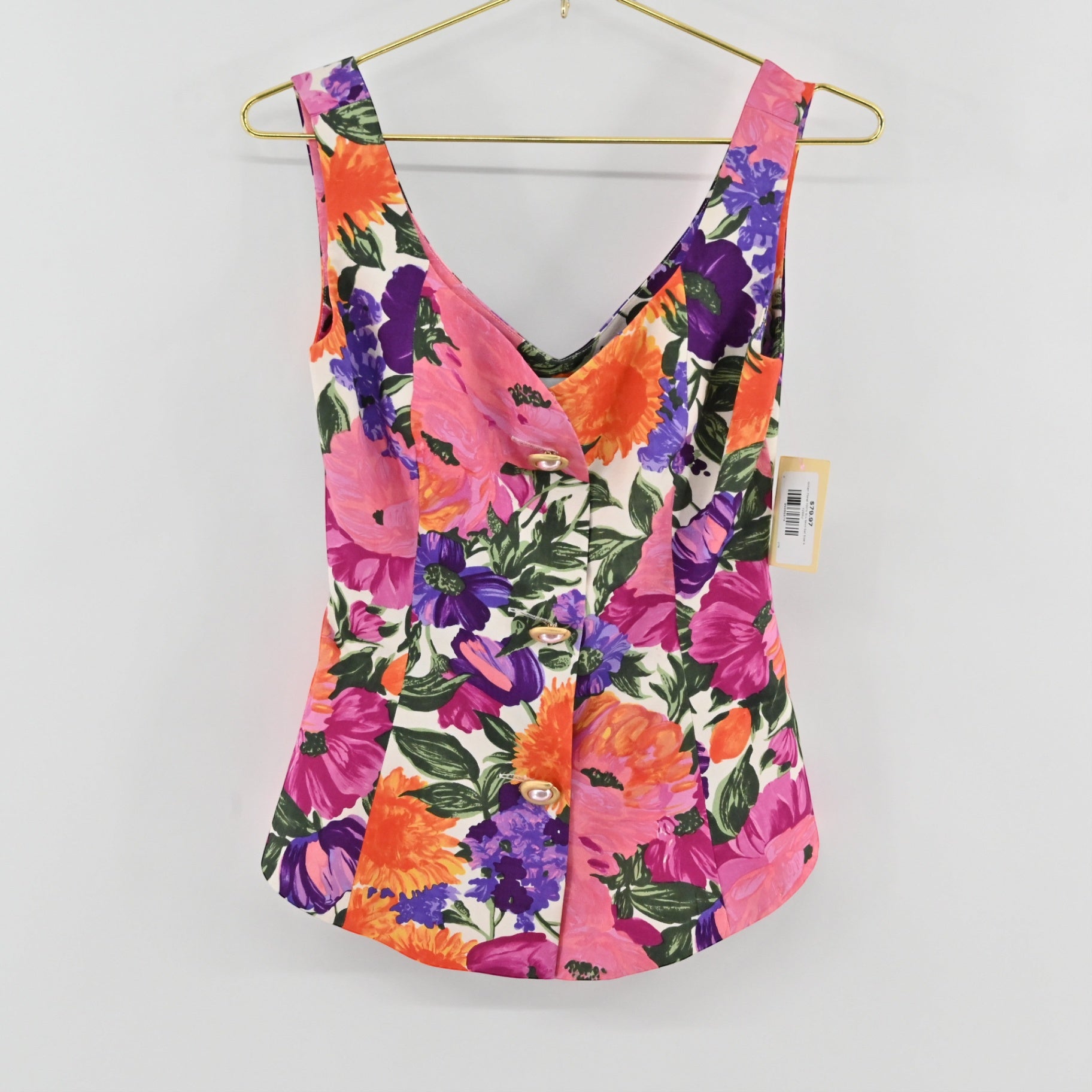 Gillian Floral 100% Silk Skirt Set Size 4