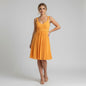 Tahari Gold Cotton Dress Size 4