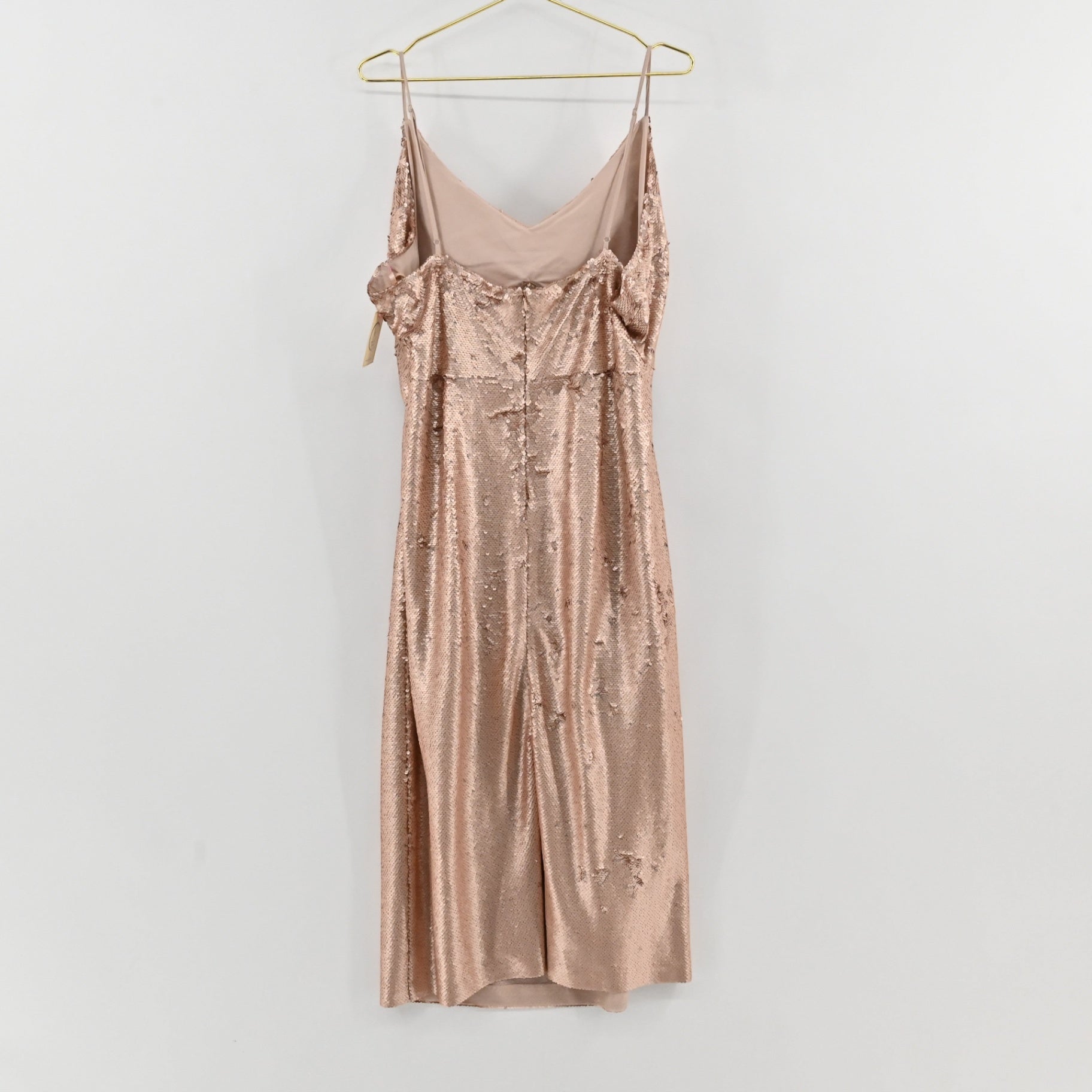 L'Agence Sequin Rose Gold Dress Size 18