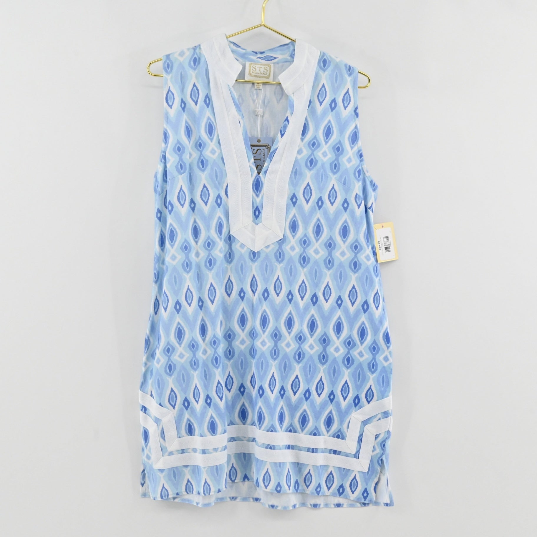 Sail To Sable Blue Ikat Dress Size XL