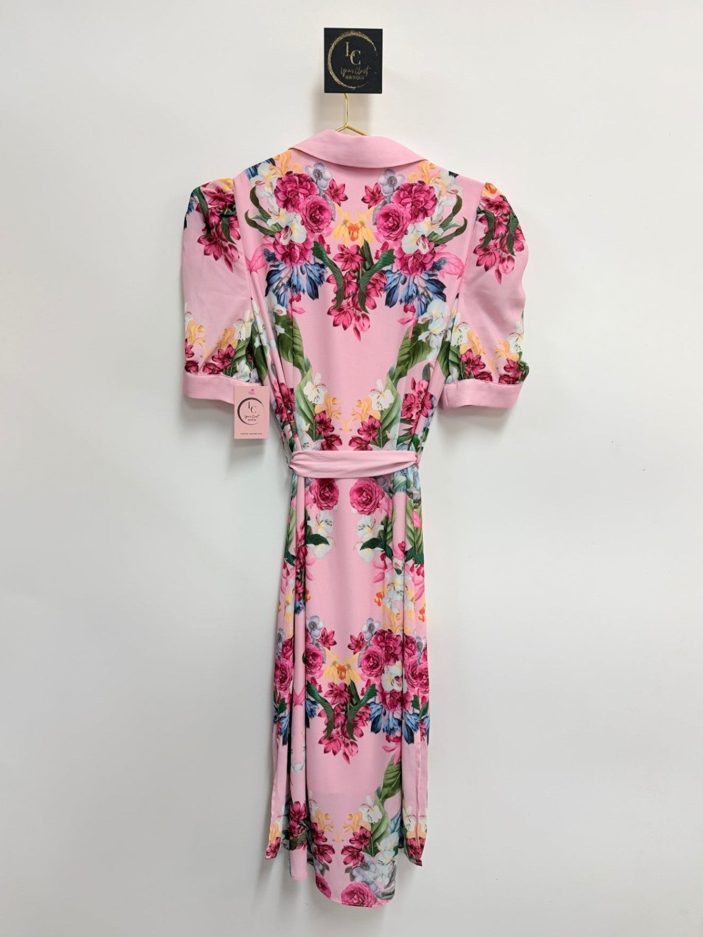 Tahari Floral Pink Dress Size XS