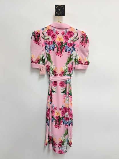 Tahari Floral Pink Dress Size XS