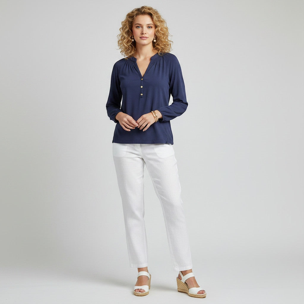 Lilly Pulitzer Navy Top Size L