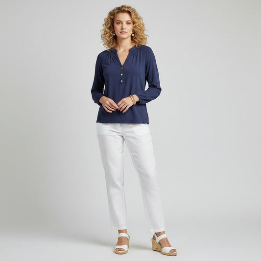 Lilly Pulitzer Navy Top Size L