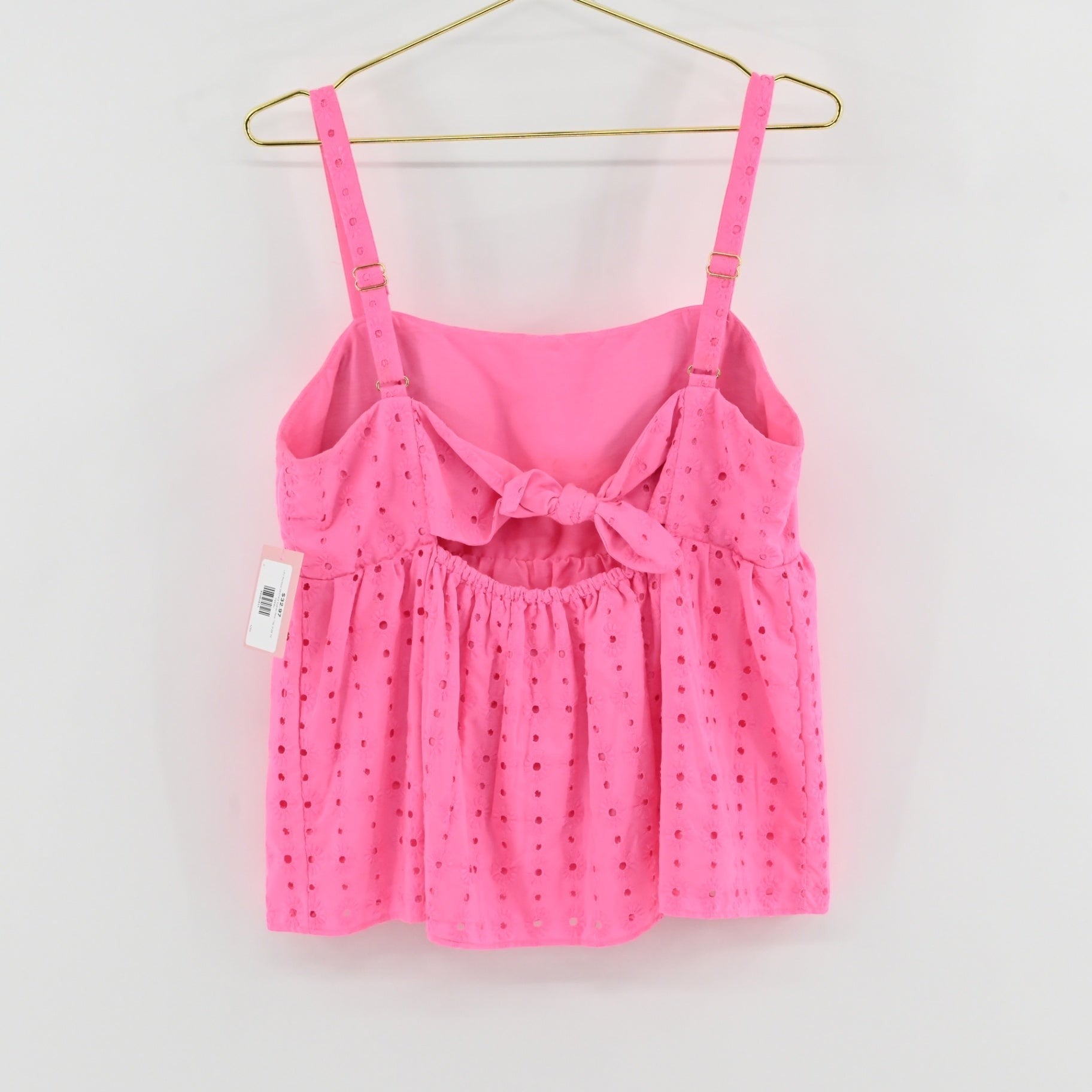 Lilly Pulitzer Michela Eyelet Pink Top SIZE 12