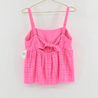 Lilly Pulitzer Michela Eyelet Pink Top SIZE 12