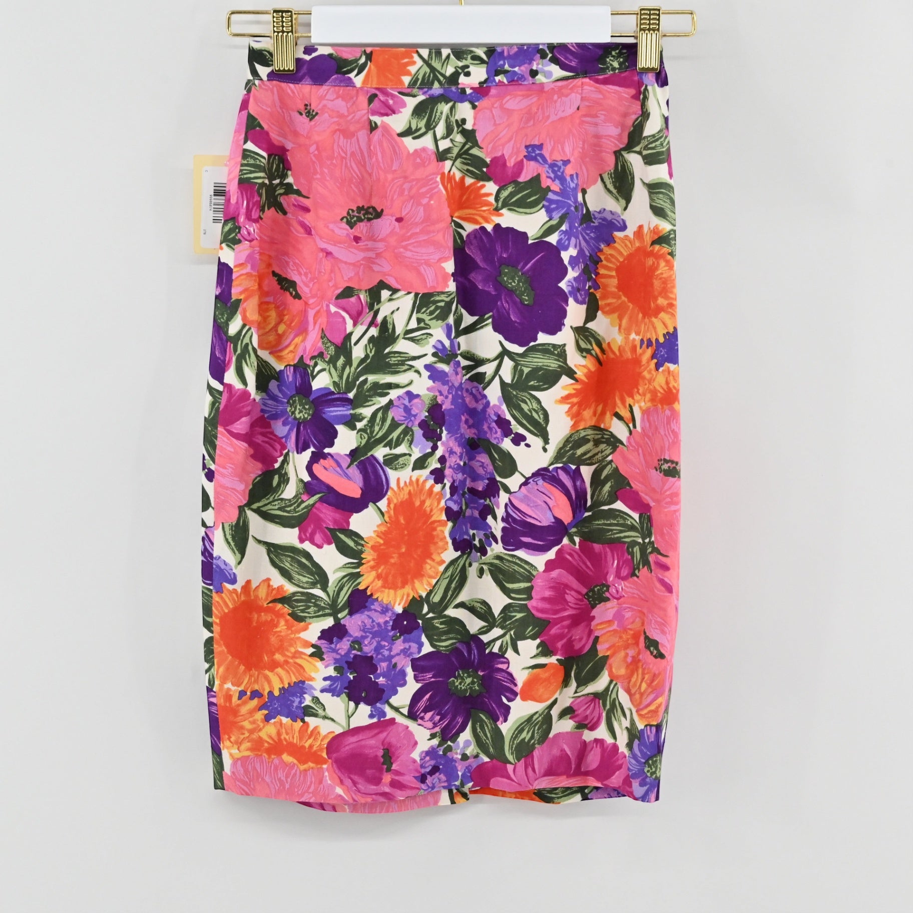 Gillian Floral 100% Silk Skirt Set Size 4