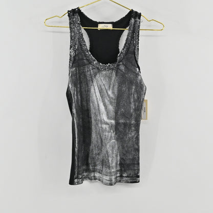 In Italy Metallic Gray Tank Size S