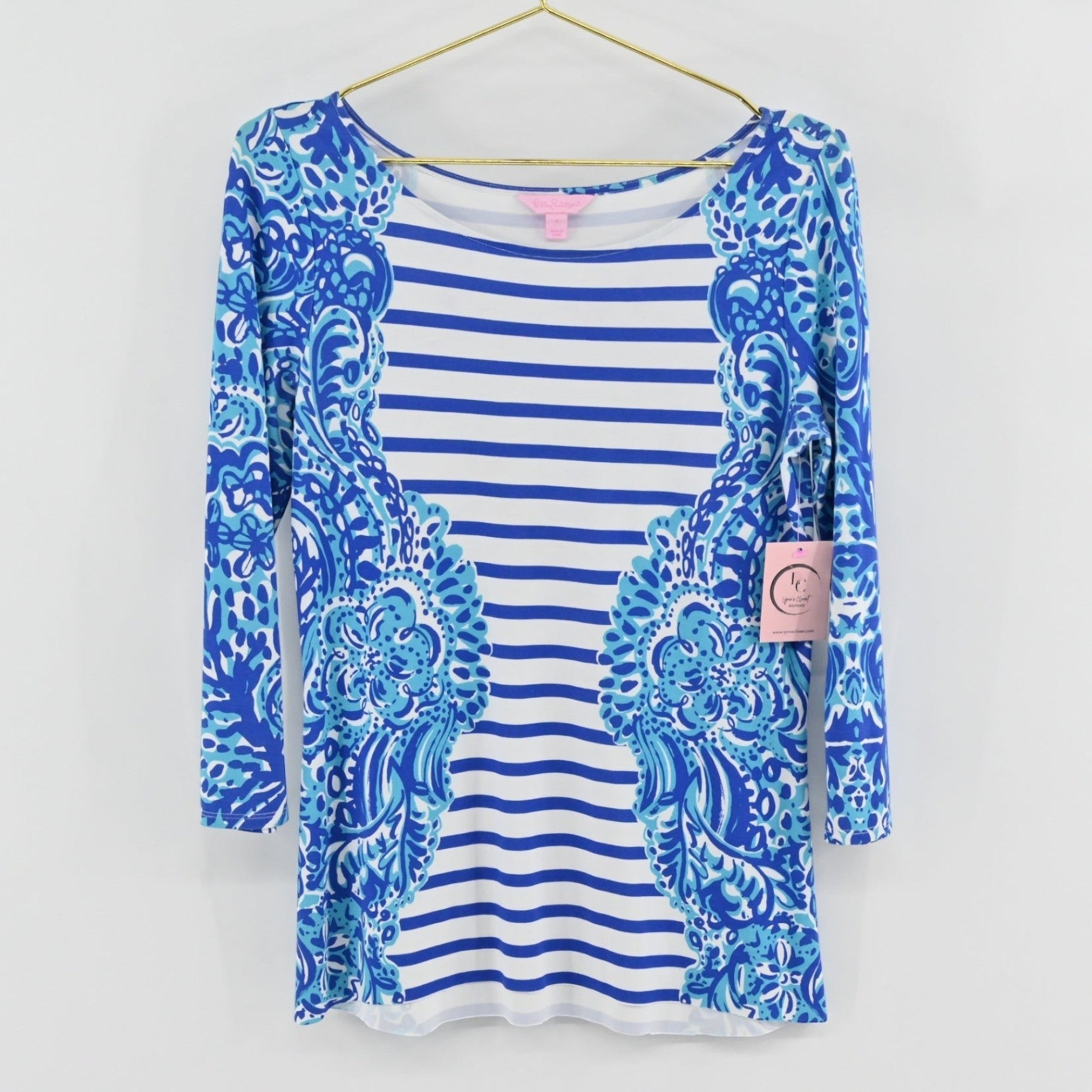 Lilly Pulitzer Stripe Paisley Top SIZE S