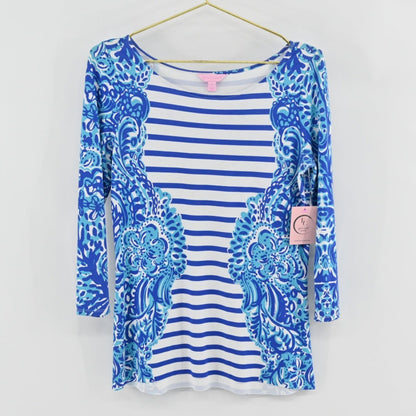 Lilly Pulitzer Stripe Paisley Top SIZE S