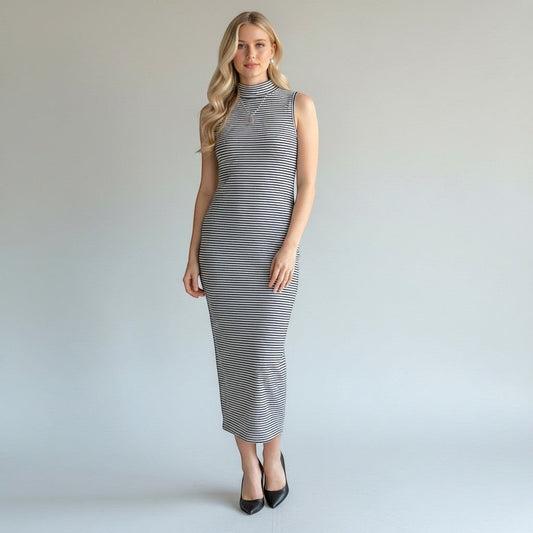 Jan Barboglio Striped Maxi Dress Size L