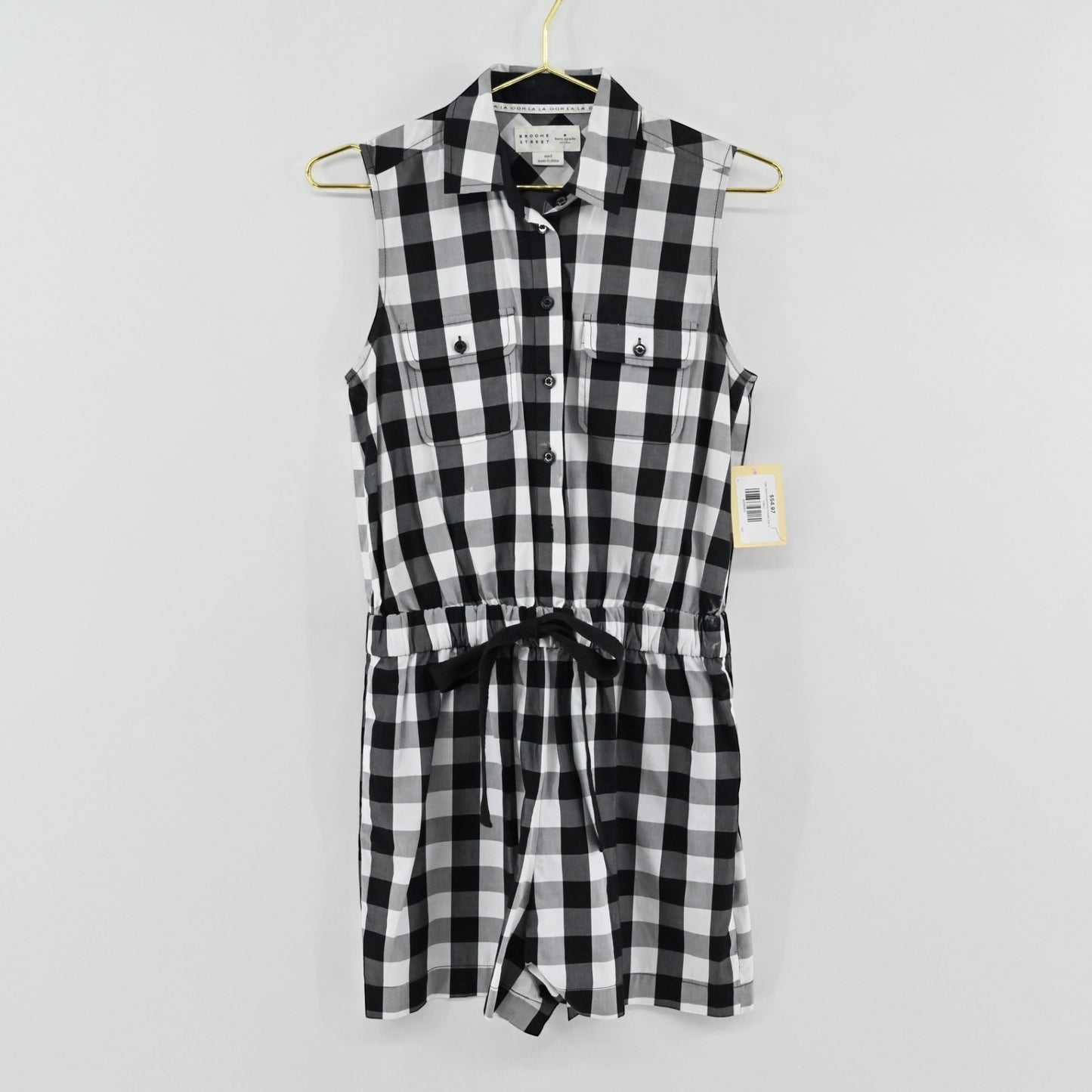 Kate Spade Checkered Romper Size S