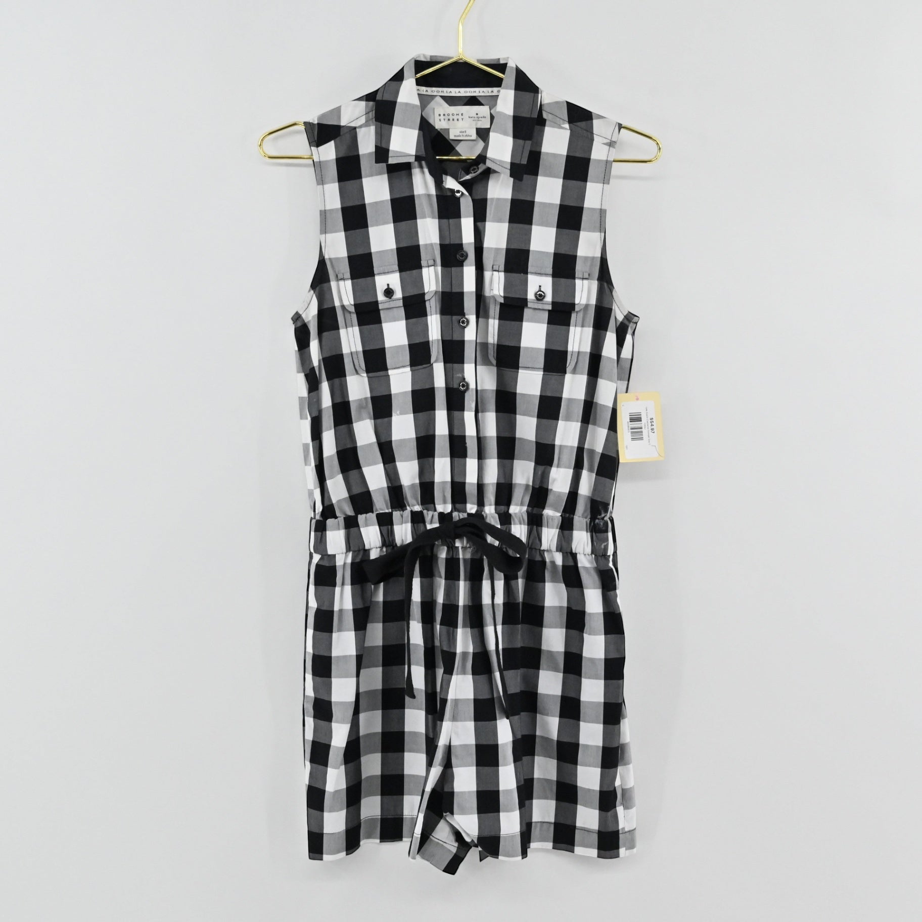 Kate Spade Checkered Romper Size S