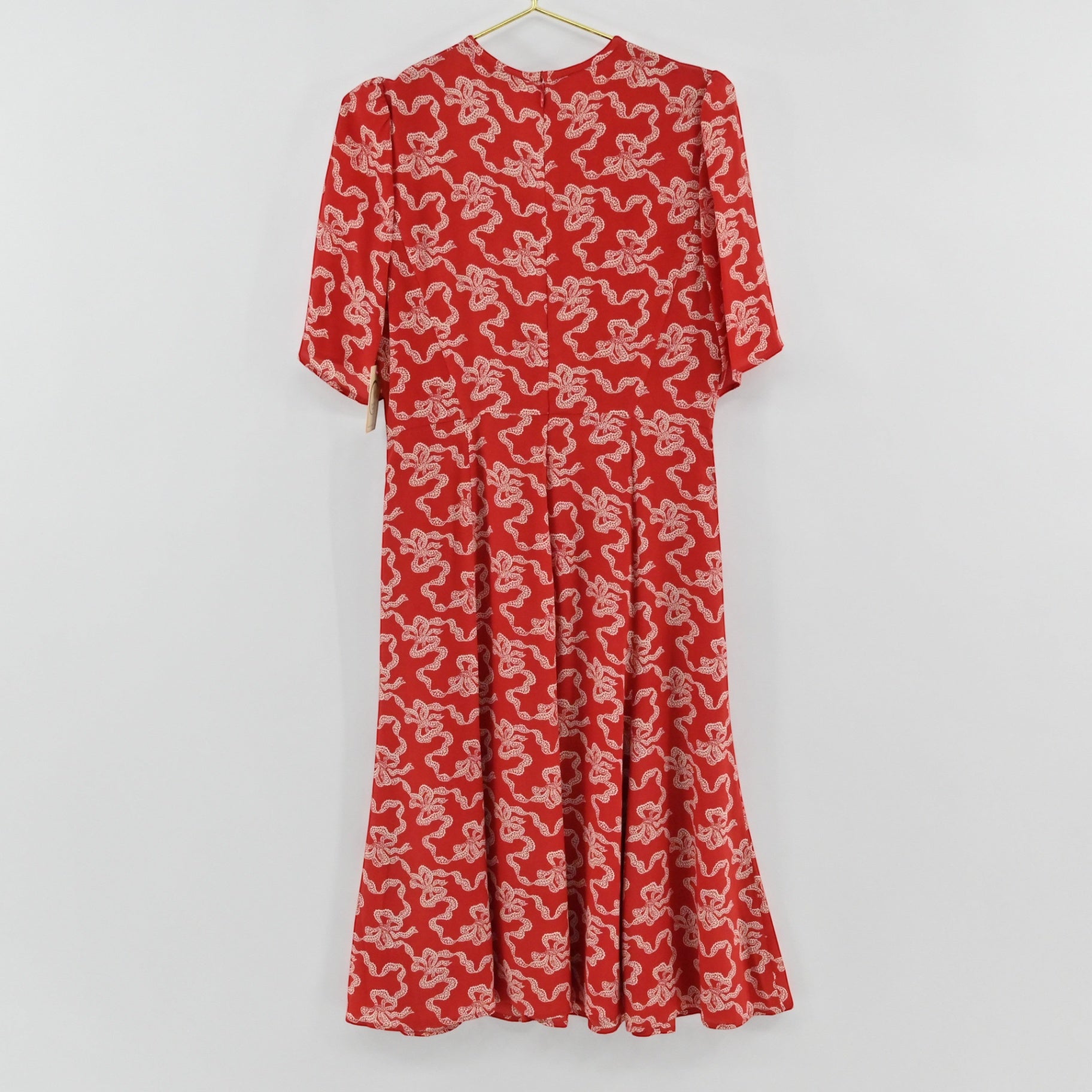 LK Bennett Red Bow Dress Size 8