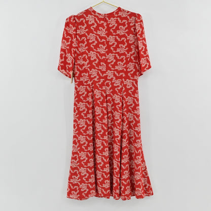 LK Bennett Red Bow Dress Size 8