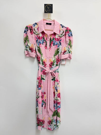 Tahari Floral Pink Dress Size XS