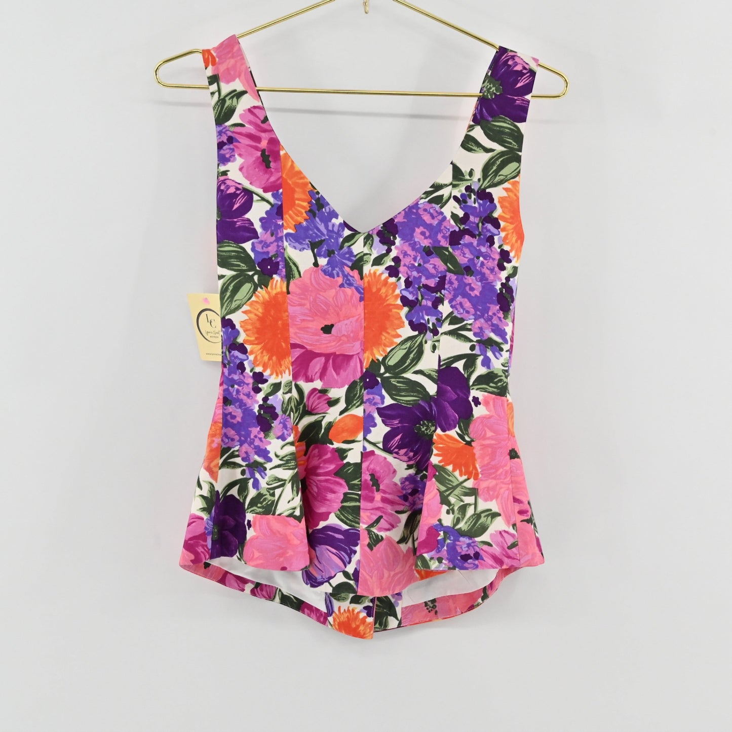Gillian Floral 100% Silk Skirt Set Size 4