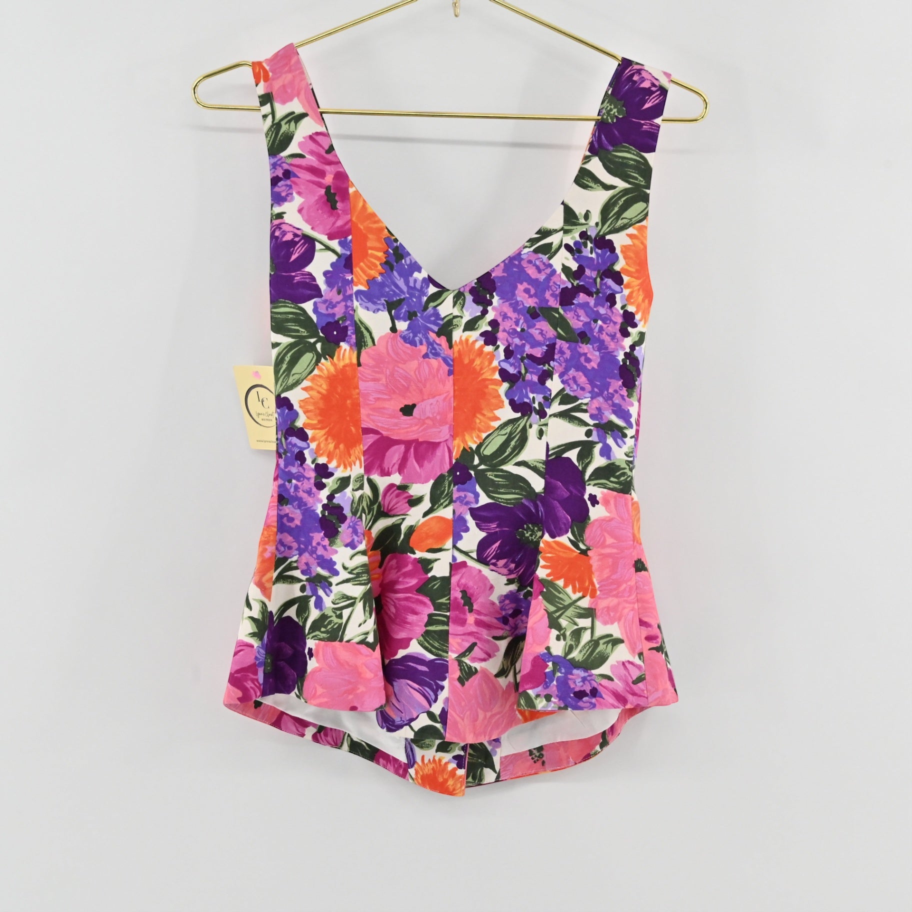 Gillian Floral 100% Silk Skirt Set Size 4