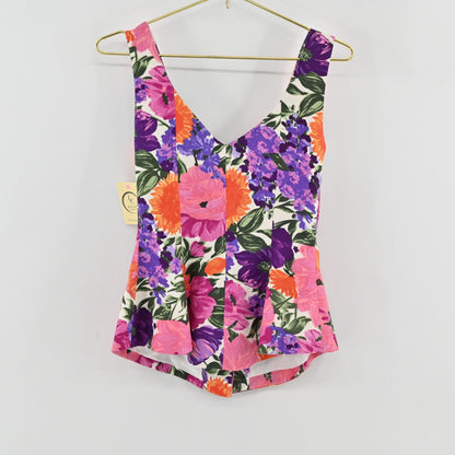 Gillian Floral 100% Silk Skirt Set Size 4