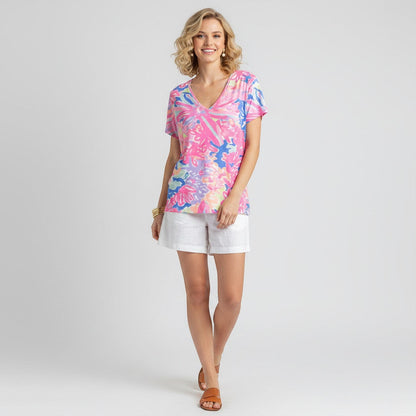 Lilly Pulitzer V-Neck Tee Size L