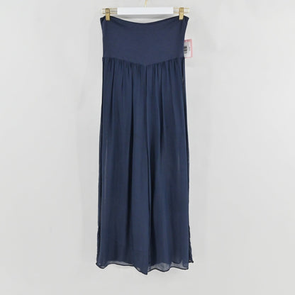 Amati Blue Silk Pants Size M