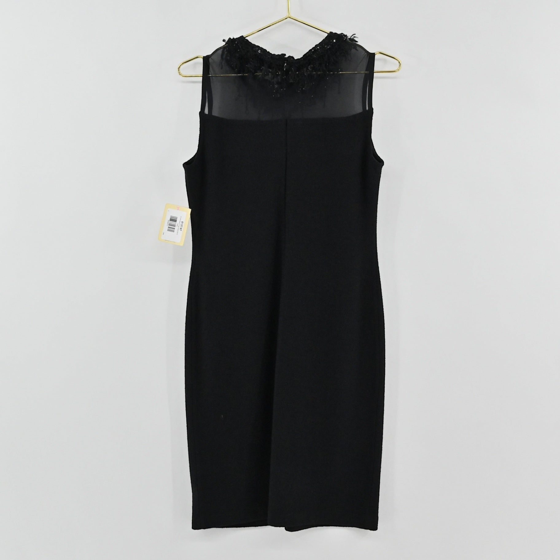 St John Black Fringe Dress Size 8