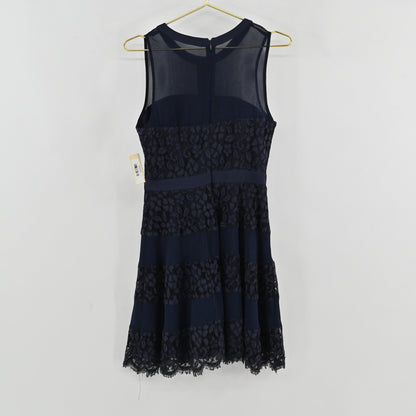 Adelyn Rae Navy Lace Dress Size S