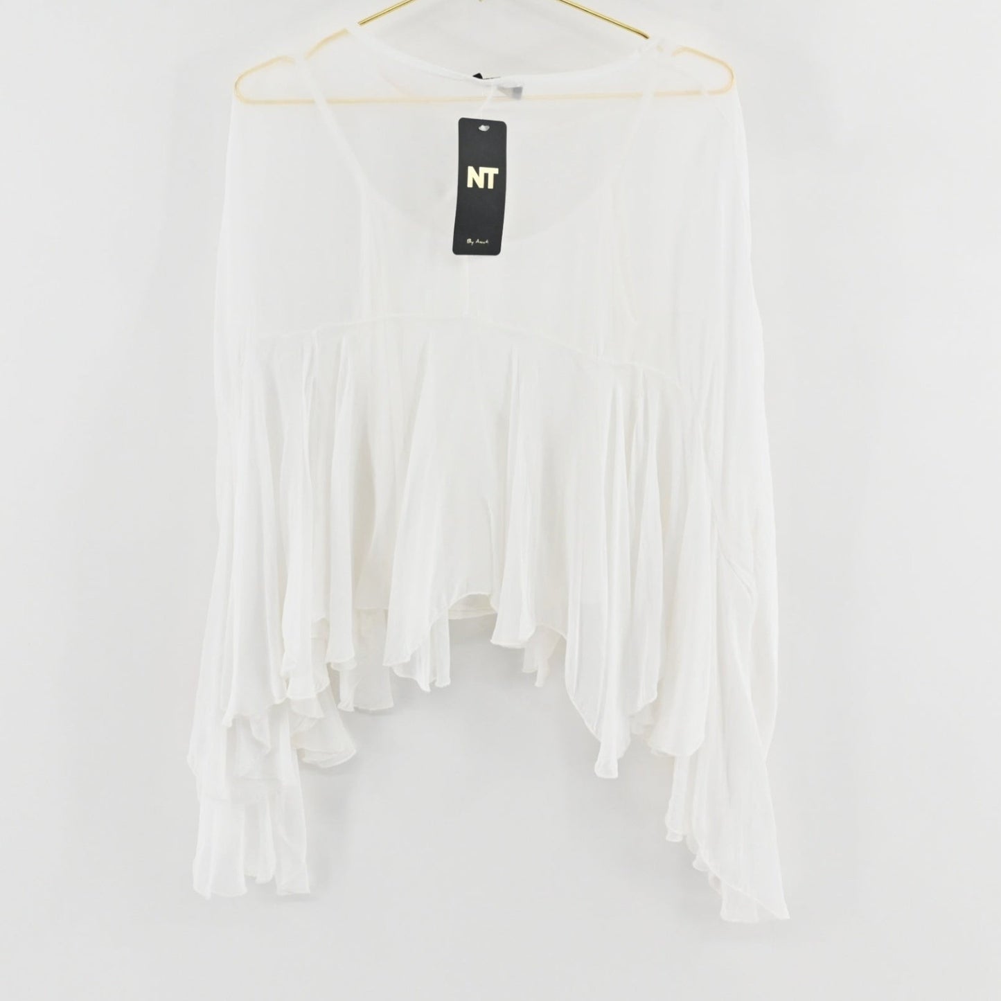 Amati White Silk Pants 2-Pc Set Size M