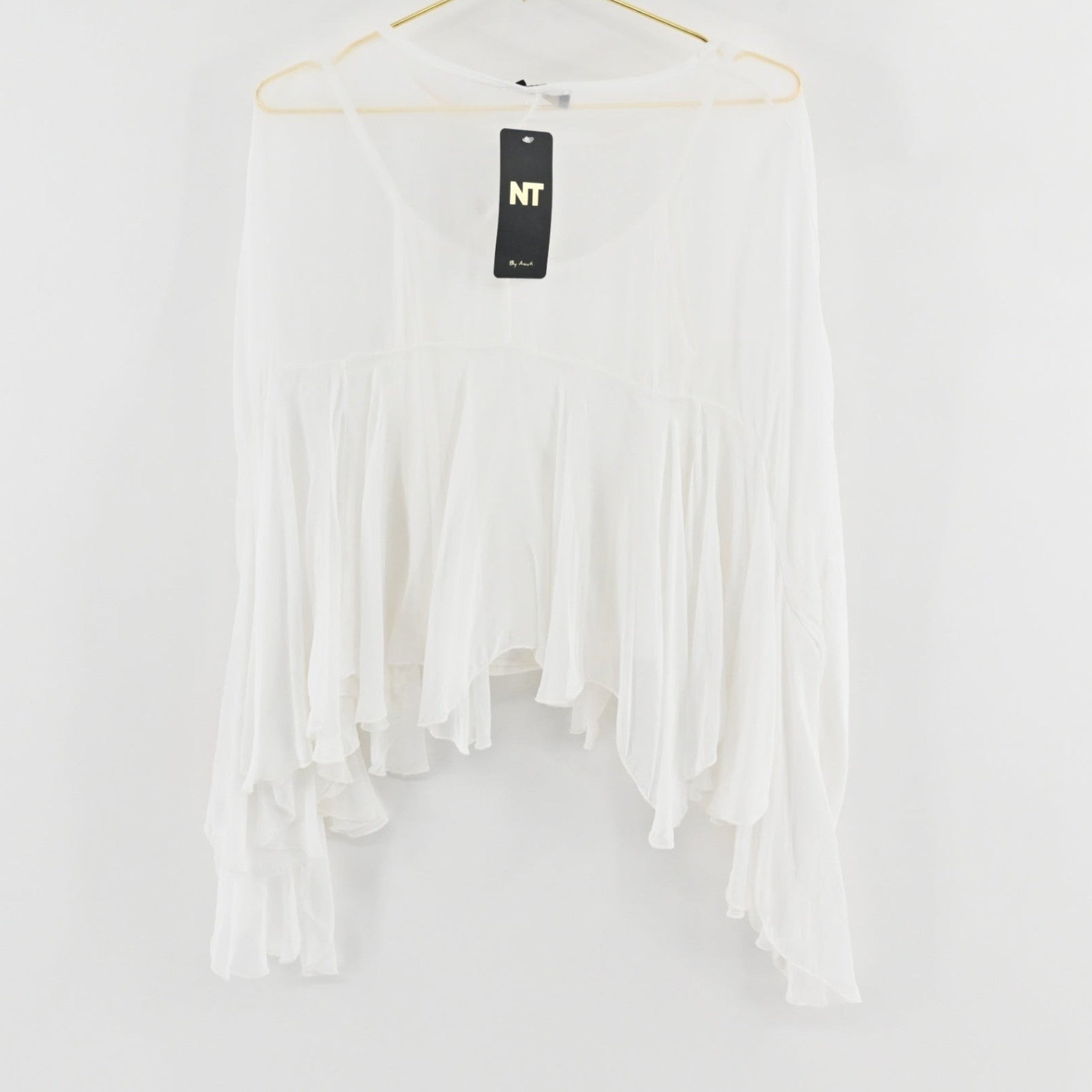 Amati White Silk Pants 2-Pc Set Size M