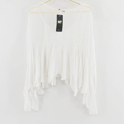 Amati White Silk Pants 2-Pc Set Size M