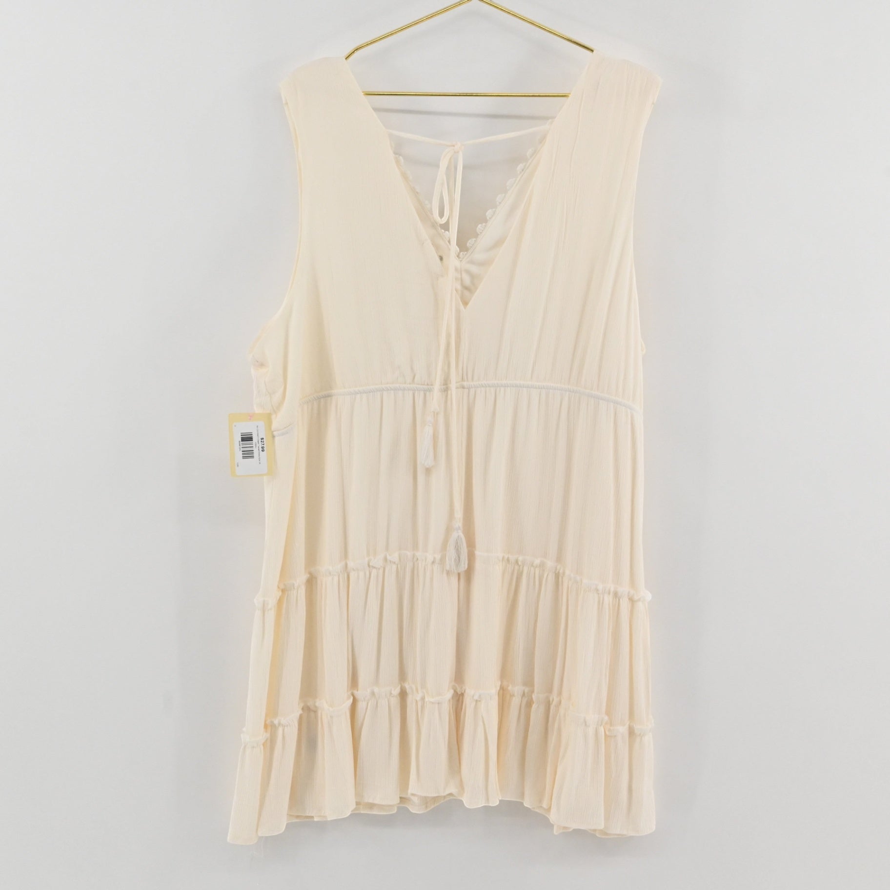 No Comment Cream Tiered Dress Size 3X