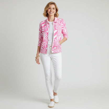Lilly Pulitzer Pink Sail Print Jacket Size M