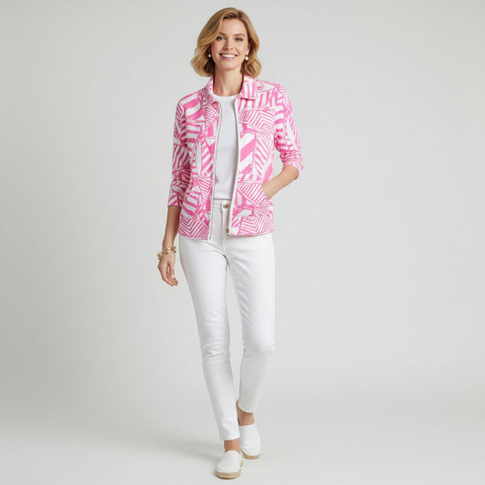 Lilly Pulitzer Pink Sail Print Jacket Size M