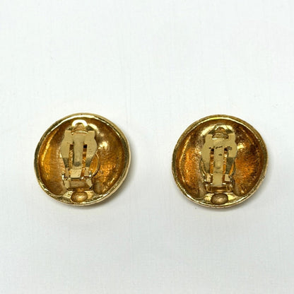 Vtg 80/90s Chanel Clip-on Gold Earrings