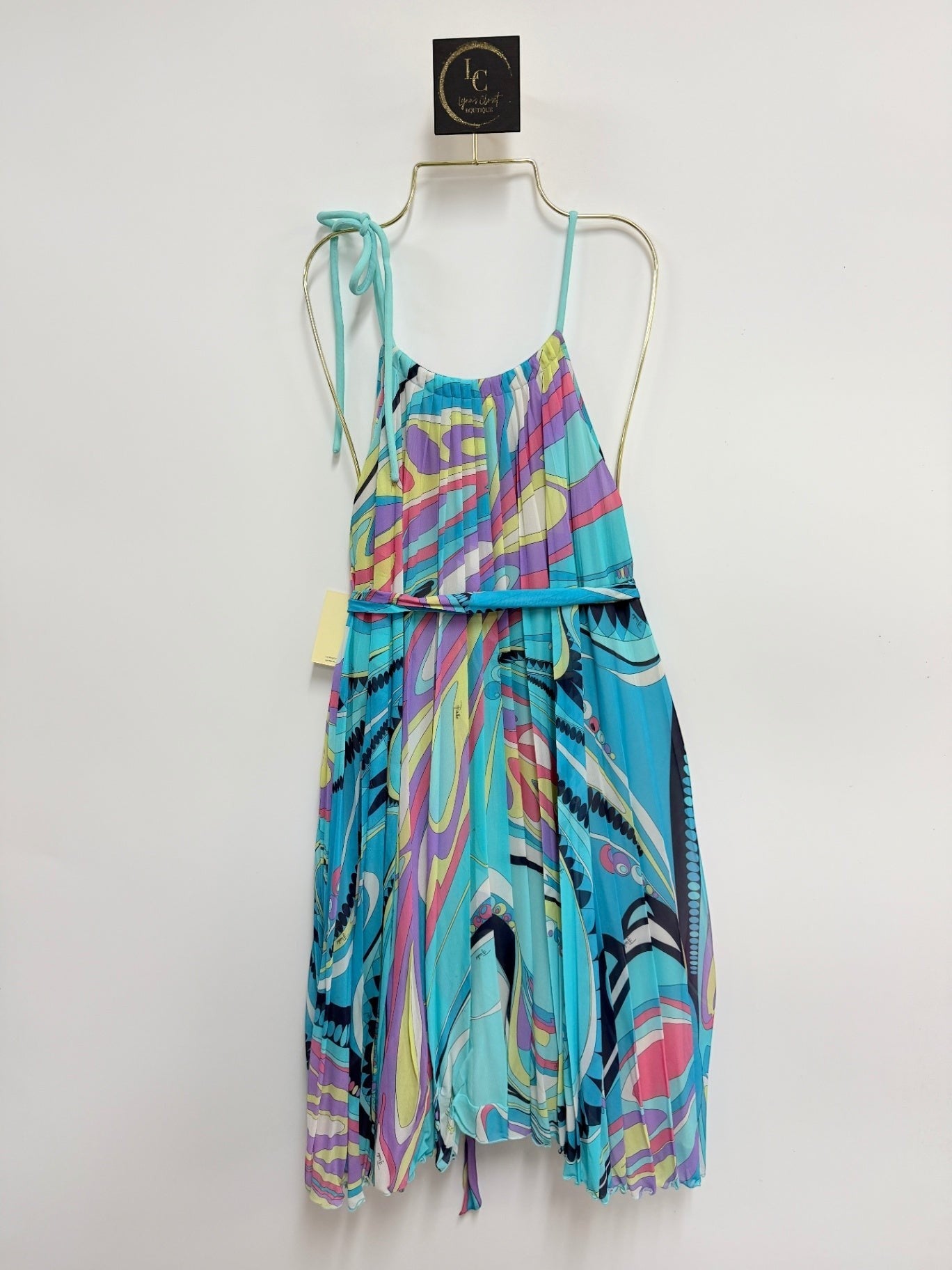 Y2K Emilio Pucci Pleated Print Dress Size 8