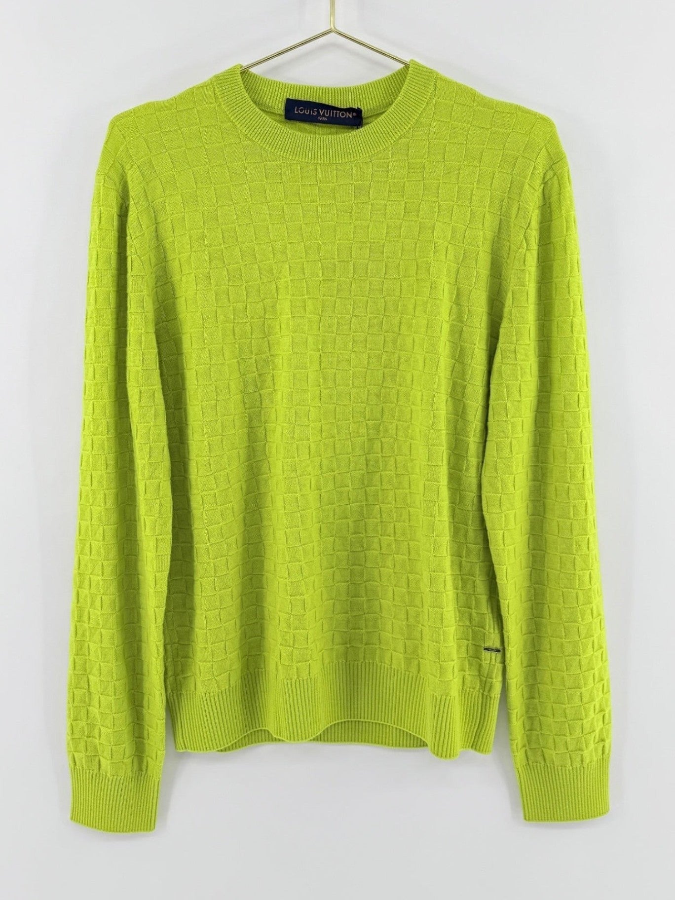 Louis Vuitton Lime Damier Sweater Size M