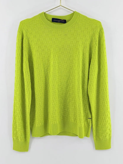 Louis Vuitton Lime Damier Sweater Size M