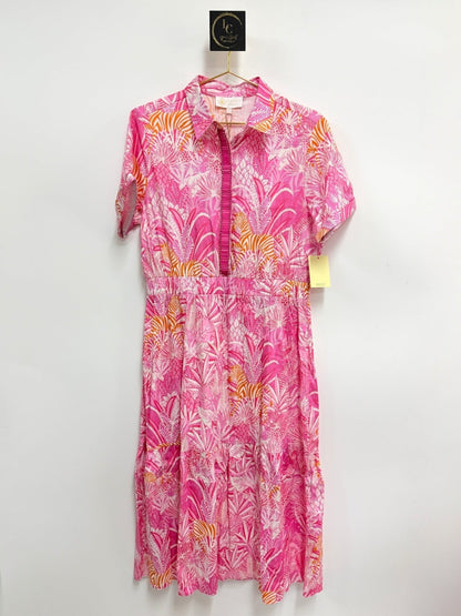 Sheridan French Bubblegum Zebra Dress Size L