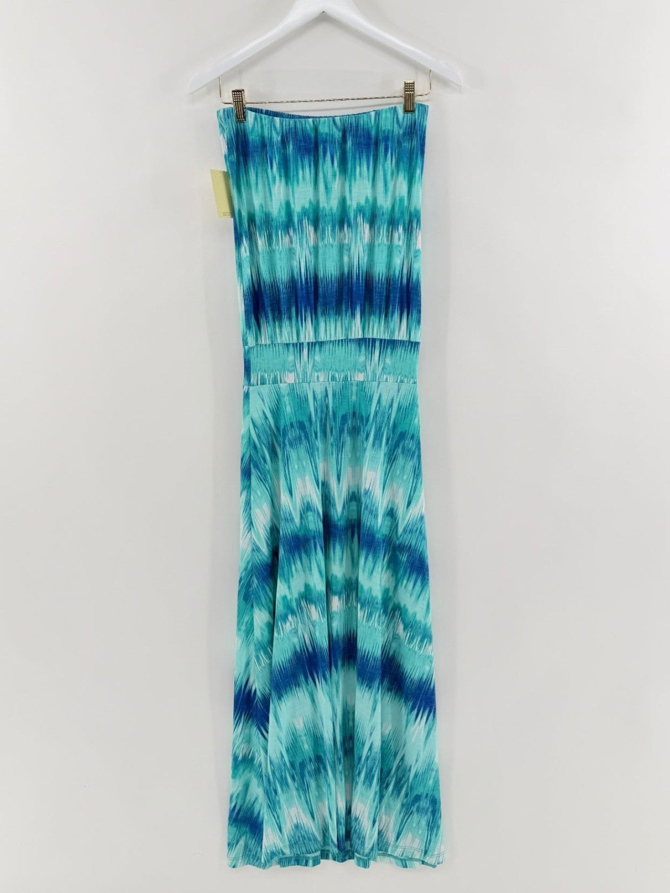 Veronica M Watercolor Strapless Maxi Size S