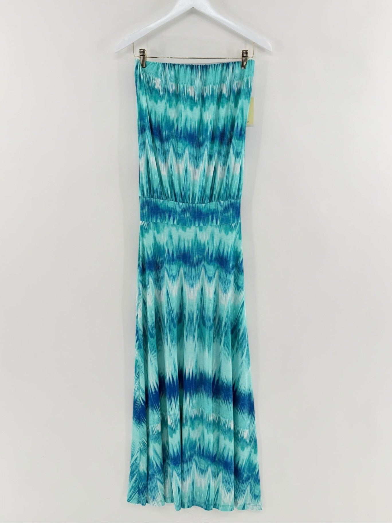 Veronica M Watercolor Strapless Maxi Size S