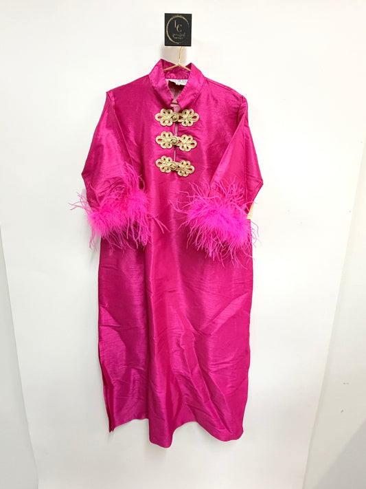 House of MBR Pink Feather Cuffs Size L