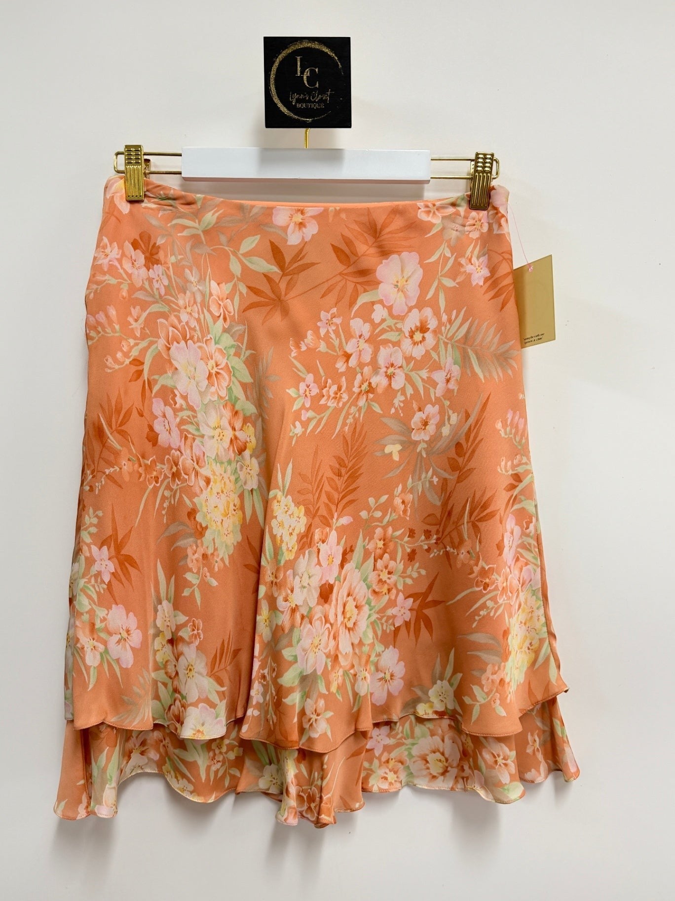 Jones NY Peach Floral Skirt Size 8