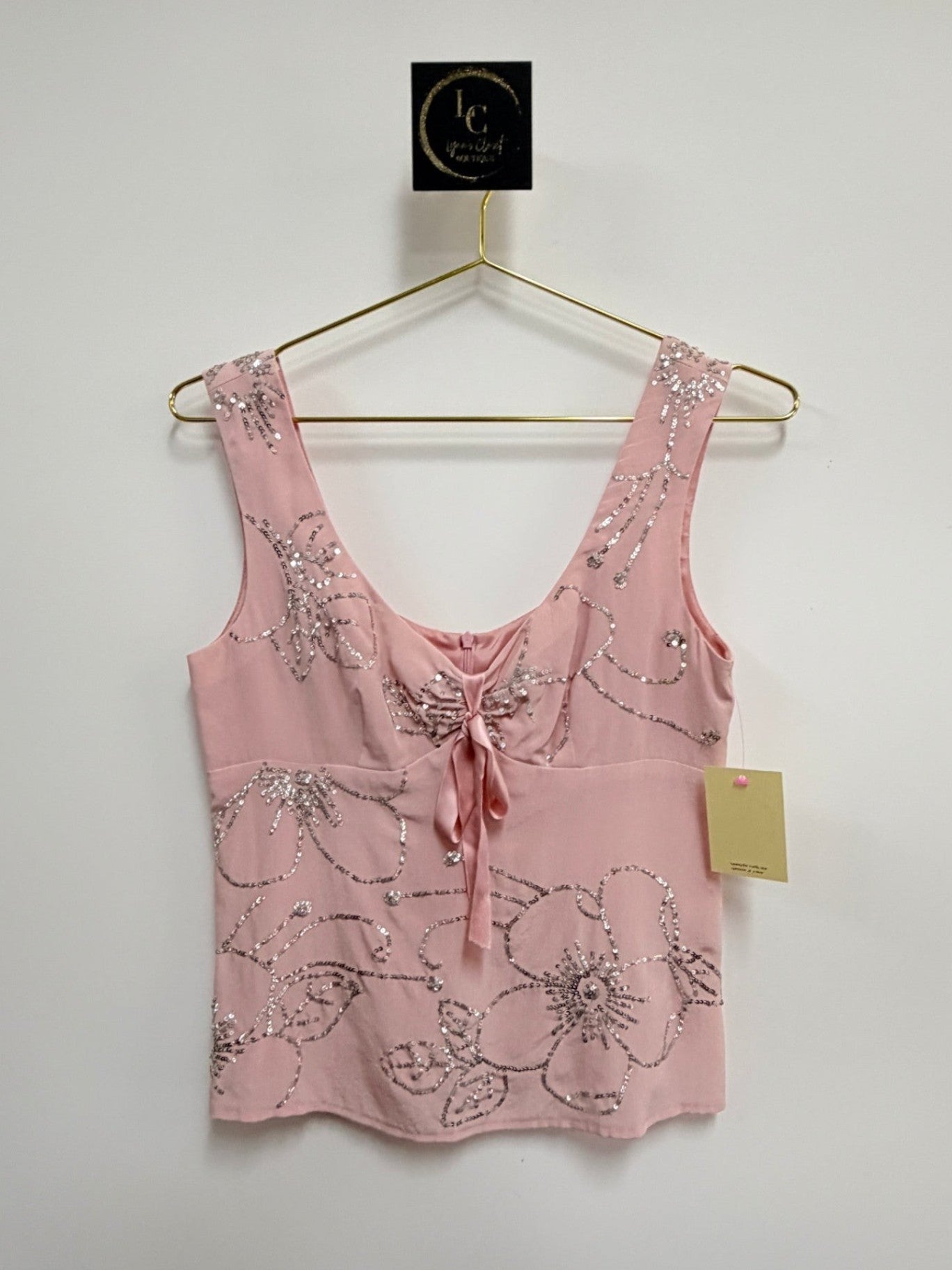 Nanette Lapore Pink Sequin Top Size 2