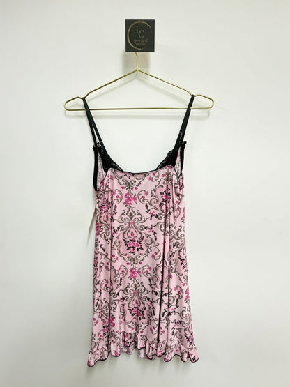 2-Pc Pink Floral Nightgown/Robe Set Size M