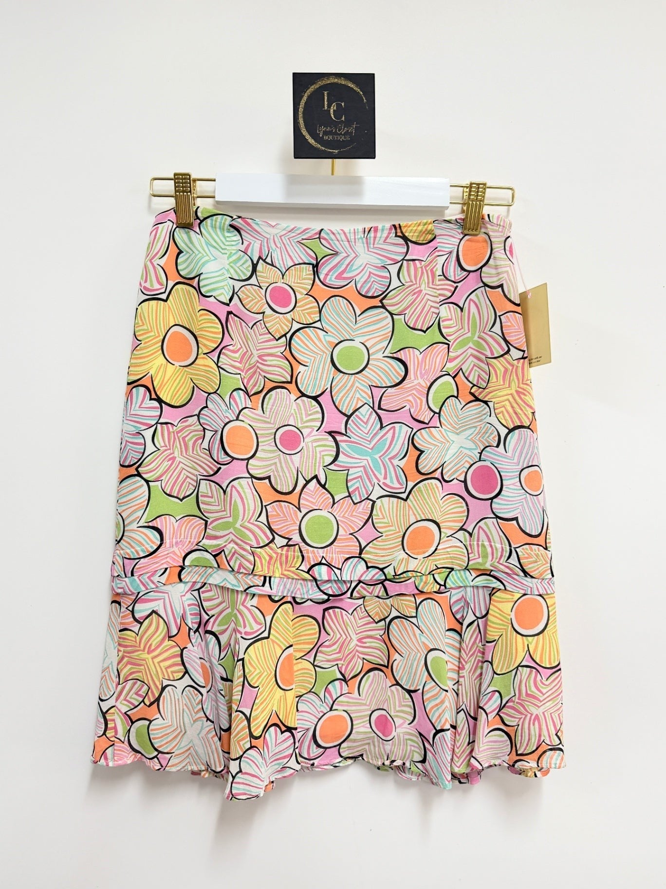 Elliot Lauren Retro Print Skirt Size 2