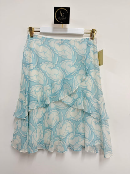 Juliana Collezione Blue Floral Skirt Size 6