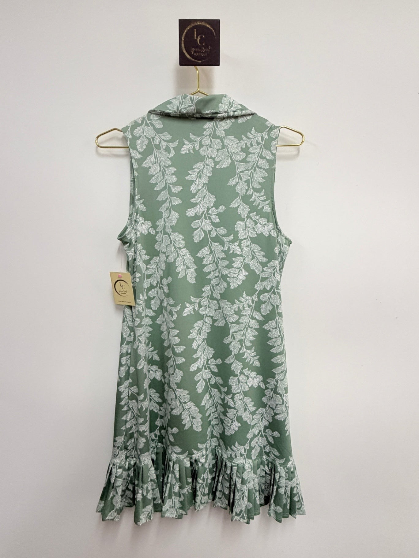 Laura Ashley Sage Floral Dress Size M