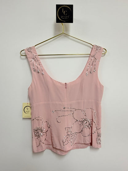 Nanette Lapore Pink Sequin Top Size 2