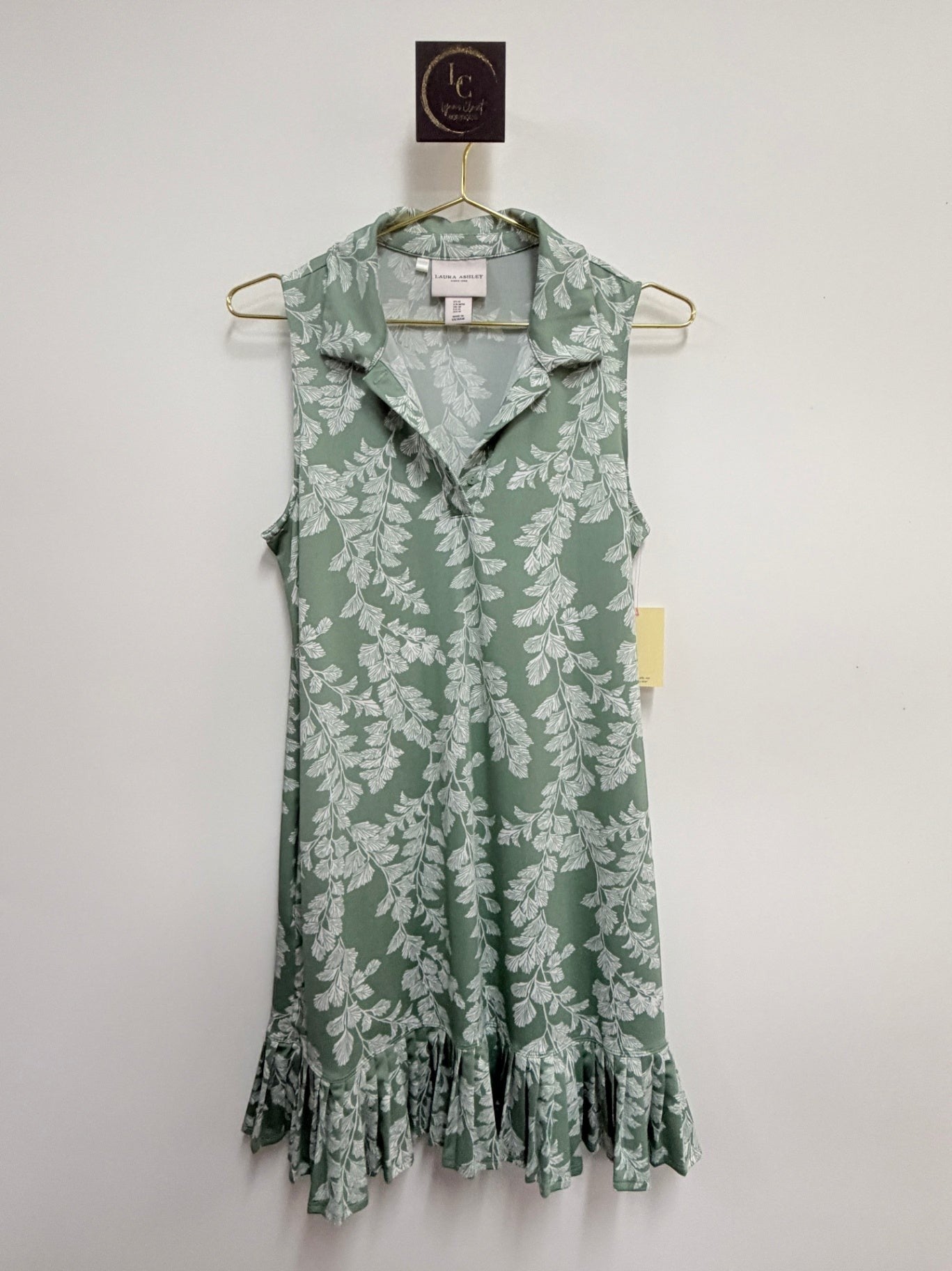 Laura Ashley Sage Floral Dress Size M