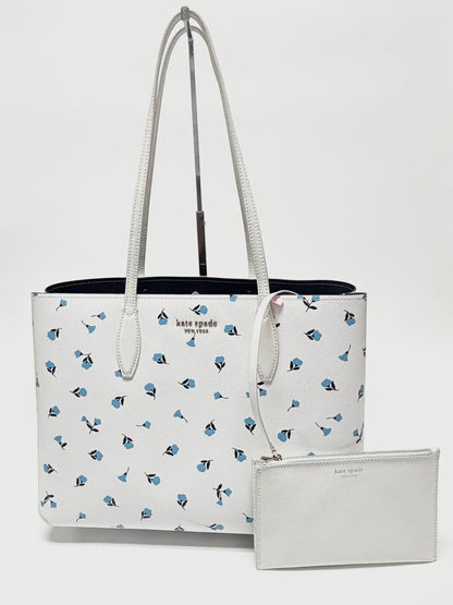 Kate Spade Large Floral White Tote